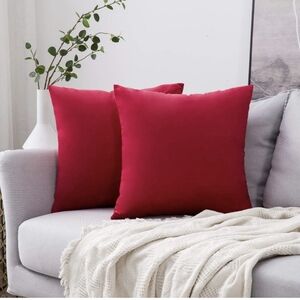 Red Throw Pillow Set 18"x18"